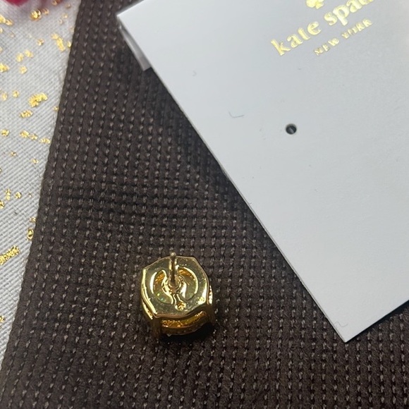 Kate Spade Earrings opal glitter gold NEW! - Picture 4 of 5